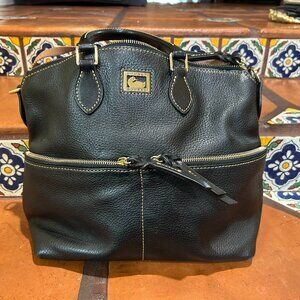 Dooney & Bourke Black leather bag. With original long crossbody strap.
